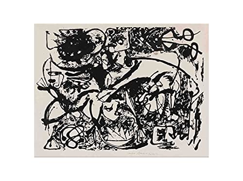 Número 8 -Jackson Pollock Póster Cuadro Arte de Pared Decoración Hogar Sala de Estar Decoración Lienzo Impresión Pintura Póster Reproducción Print (20x25cm (7.8x9.8in）, Sin Marco)
