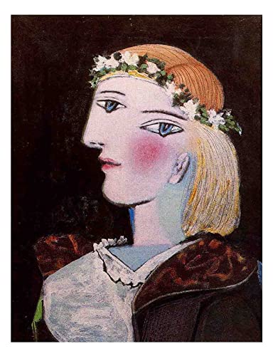 Retrato de Picasso Pintura Modernista Cubista Cuadros Decoracion Salon, Lienzos Cuadros Decoracion Dormitorios Hogar Decoración de Pared Cuadro y láminas(60x78cm 24