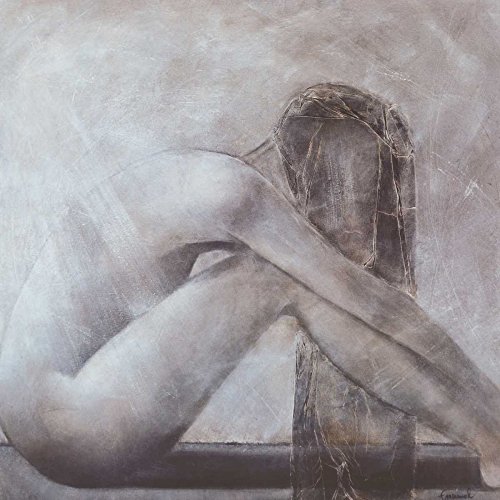 Imagen sobre lienzo enrollado Passion Emanuel Beate - Cuadrado europeo Impresión artística gris mujer piedra desnuda Lienzo fino arte 24_X_24_in
