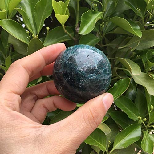 Fashio Piedra Ornamental 45-50MM Piedras y minerales de apatita Azul Natural Esfera Cristal de Cuarzo Reiki Bolas de energía Regalos