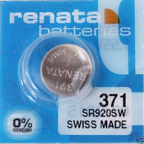 Renata 371 SR920SW Batería de 1,55 V cine (electrónico/baterías/Pilas de reloj)