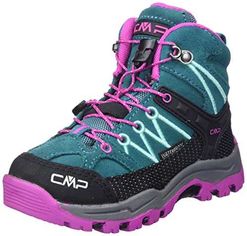 CMP Kids Rigel Mid Trekking Shoe WP, Botas de Senderismo, Lake Pink Fluo, 39 EU