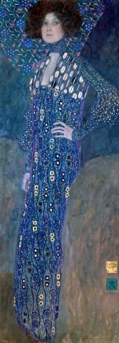 Imagen en lienzo enrollado Emilie Louise Fl'_ge Klimt Gustav - Figurativo vertical Impresión artística Emilie Louise Fl'_ge Lienzo bellas artes 85_X_29_in