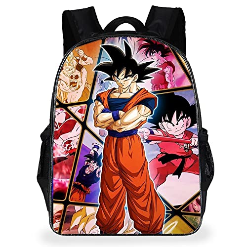 BESTZY Dragon Ball Mochila Infantil, Dragon Ball Mochila Escolar para Niños Mochila Escolar de Dibujos Animados en 3D Mochilas Escolares Anime Mochila 3D Estampado Mochila Bolsa de Viaje