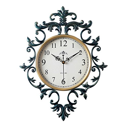 Reloj de pared reloj retro europeo reloj de arte de moda Reloj digital reloj de pared silencioso reloj no-tic para sala de estar Dormitorio reloj de oficina-barroco, S