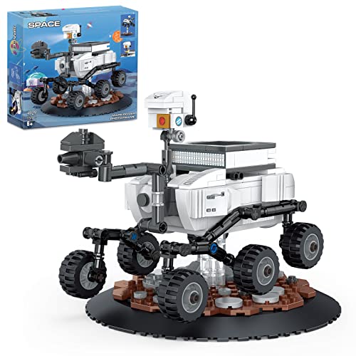 Mars Rover Space Explorer Kit de construcción 229 piezas con mini astronauta, juguetes espaciales creativos para niños que aman las aventuras de investigación y exploración de Marte, modelo de