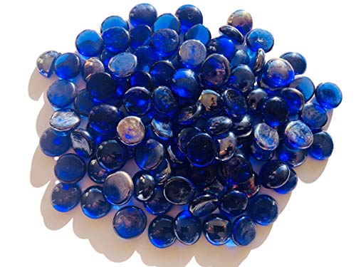 Rhinestone Paradise Piedras Decorativas de Cristal Aprox. Juego de 130 Piedras Redondas (2 cm), Color Azul Cobalto