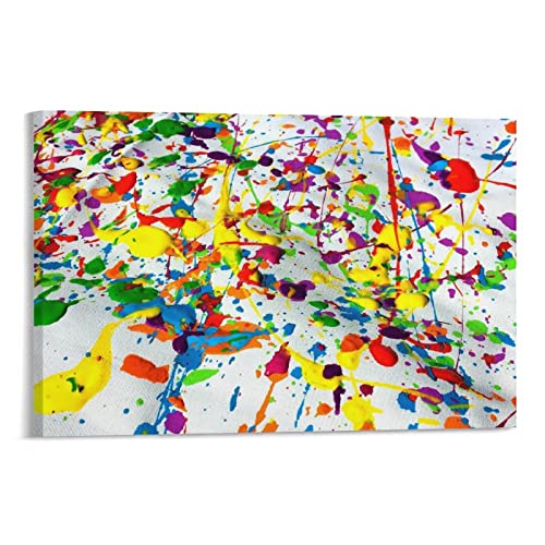 Póster de Jackson Pollock The Artist Pintor Expresionismo Abstracto Arte de Pared Póster Pergamino Lienzo Pintura Cuadro Decoración de Sala de Estar 60 x 90 cm