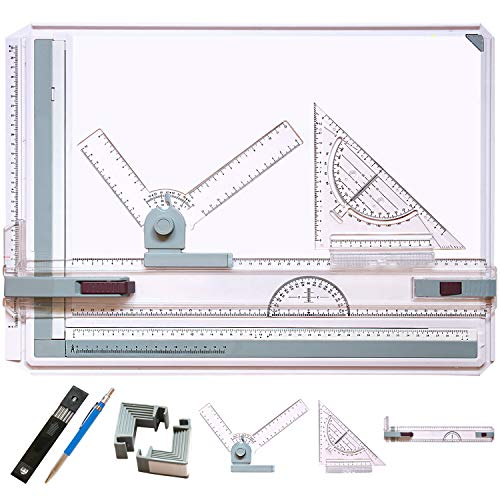 Frylr A3 Métrico Tablero de Dibujo Mesa de Dibujo, 50 x 36,5cm Multifunción Tablero de Dibujo Set