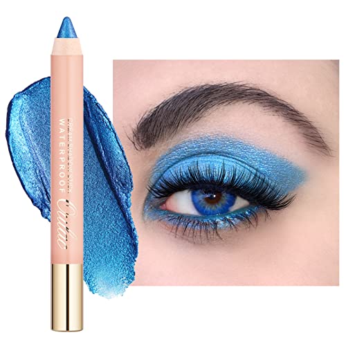 Oulac Sombra de Ojos en Barra Waterproof|Sombra de Ojos Altamente Pigmentada|Larga Duración y Suave|Acabado Brillante|Maquillaje Para Ojos Sin Arrugas|Vegan&Cruelty-Free|Azul 3.8g (08)