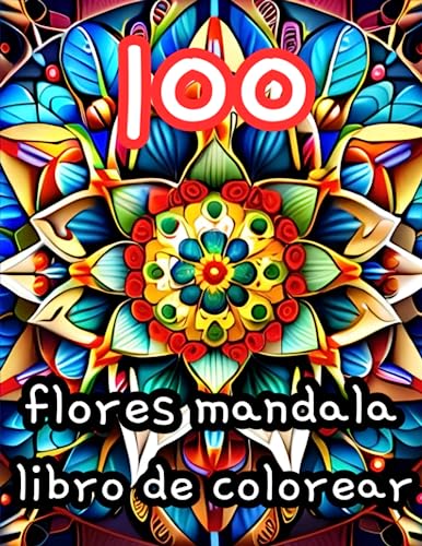 Libro de colorear 100 flores mandala