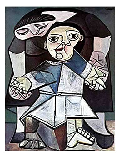 Primeros pasos de Picasso Pintura Modernista Cubista Cuadros Decoracion Salon, Lienzos Cuadros Decoracion Dormitorios Hogar Decoración de Pared Cuadro y láminas(55x71cm 22