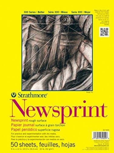 Strathmore STR-307-809 - Bloc de notas para papel de periódico (50 hojas, 9 x 12 pulgadas)