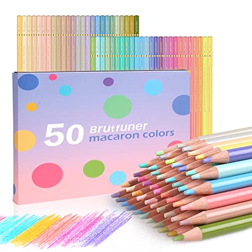 Lapices de Colores Macaron de 50 Colores, Lapices Colores Para Artistas, Profesionales Lápices Pastel Para Dibujar Suministros de Arte (50 Colores)