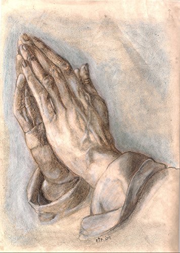 Albrecht D rer – Praying hands study Artistica di Stampa (60,96 x 91,44 cm)