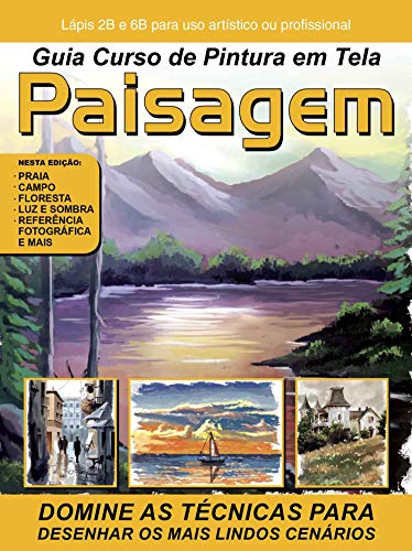 Guia Curso de Pintura em Tela Paisagem (Portuguese Edition)