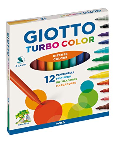 Giotto Turbo Color rotuladores, Estuche 12 unidades, Multicolor