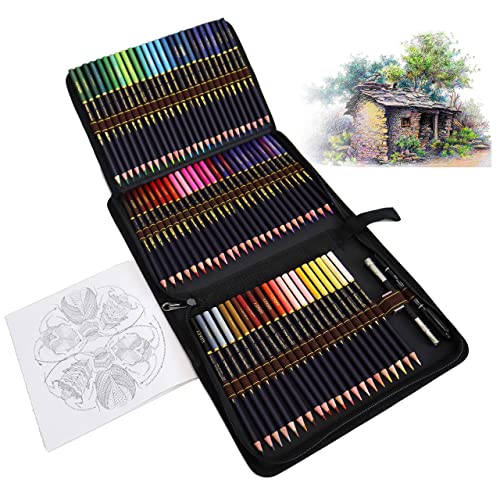 Lapices Colores Profesionales para Adultos y Niños, Juego de 72 Lapices con Base de Óleo Para pintar Mandalas de Adultos y Lapices de Dibujo, Libros de Colorear o útiles escolares