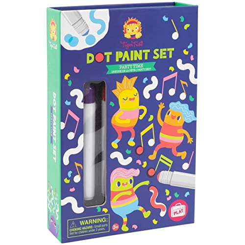 Tiger Tribe- Dot Paint Set/Party Time Rotuladores y subrayadores de Colores, Multicolor (3760643)