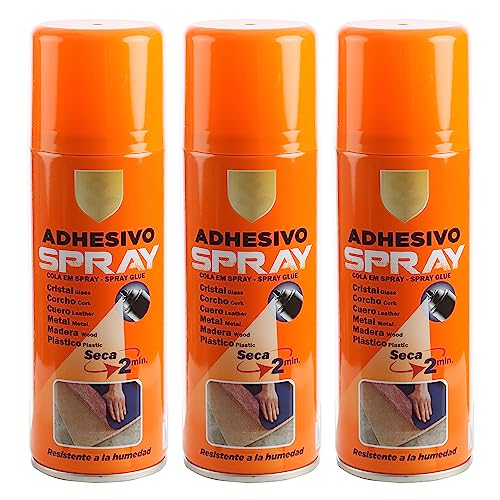 Spray Adhesivo Pegamento en Aesol Cola Spray Multiuso de Secado Rápido Fuerte y Ecológico 200ml(Paquete de 3)