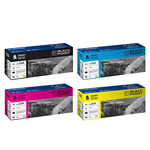 Black Point - Juego de 4 Cartuchos de tóner Multipack (con Chip) 207x 207A (W2210A W2211A W2212A W2213A) para HP Color Laserjet Pro MFP M283fdw M282nw M255dw M255nw M283fdn M25 M283