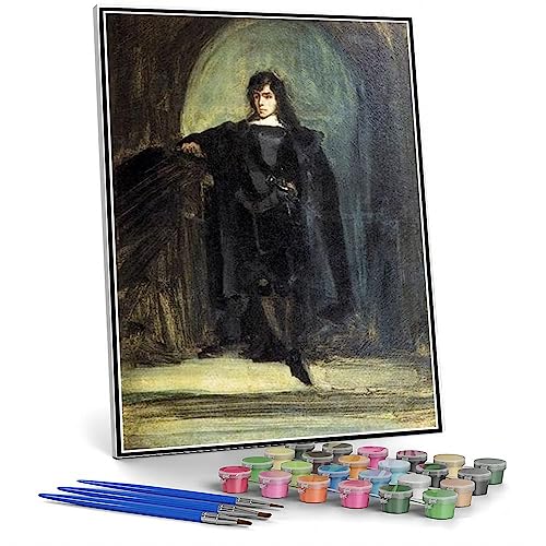 Kits de pintura DIY para adultos autorretrato como pintura de aldea por Eugene Delacroix Kit de pintura por números para niños y adultos