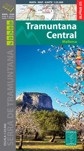 Tramuntana Central, mapa excursionista. Escala 1:25.000. Editorial Alpina. Español/Deutsch/English/Català: ALPI.103-E25 (ALPINA 25 - 1/25.000)