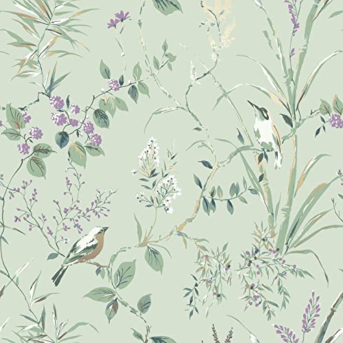 Papel pintado de Mariko Mint/Plum