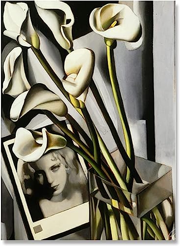 Tamara De Lempicka Póster e impresiones Mujer Flores Lienzo Tamara De Lempicka Pintura Arte de la pared Sala de estar moderna Decoración Imágenes 50x70cm Sin marco