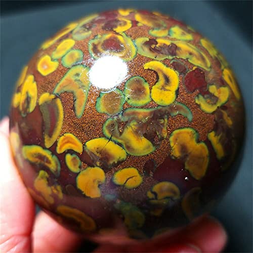 FAIRAH Bola de Piedra AZO Pulida Natural Bola de Cristal Decoración Espécimen Mineral de Piedra (Size : 450-500g)