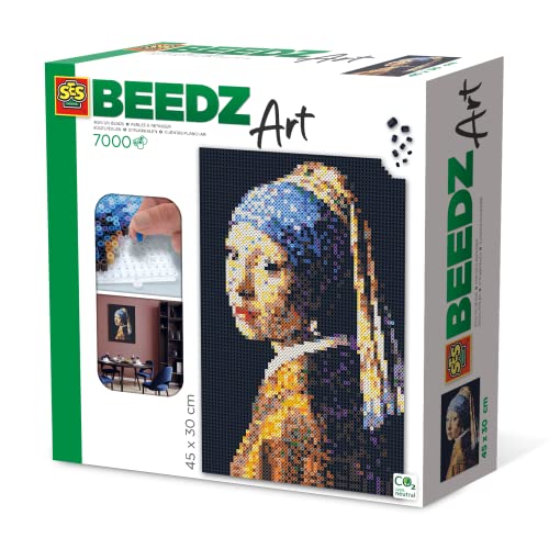 SES Creative- Beedz Art-Vermeer-La Joven de la Perla Cuentas para Planchar, Multicolor (6004)