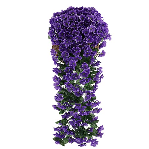 LAKSOL Flores Artificiales Decoracion, Artificiales Flores Wisteria Colgante, Planta Artificial Colgante para Exterior Interior Jardín Hogar Boda (90cm)