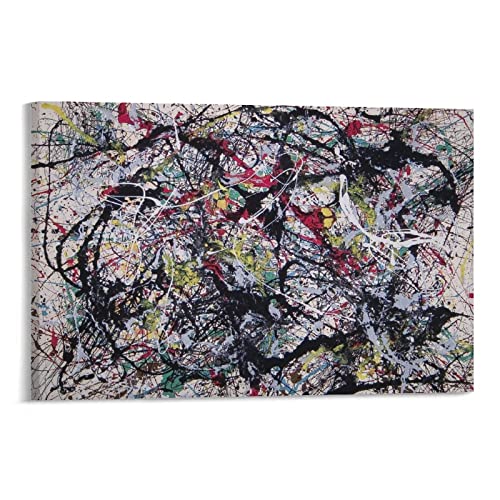 Póster de Jackson Pollock The Artist - Póster abstracto, expresionismo, arte de pared, póster de pintura en lienzo, obras de arte, decoración de habitación, 16 x 24 pulgadas (40 x 60 cm)