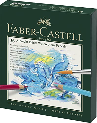 Faber-Castell 117538 - Estuche estudio con 36 ecolápices acuarelables, multicolor
