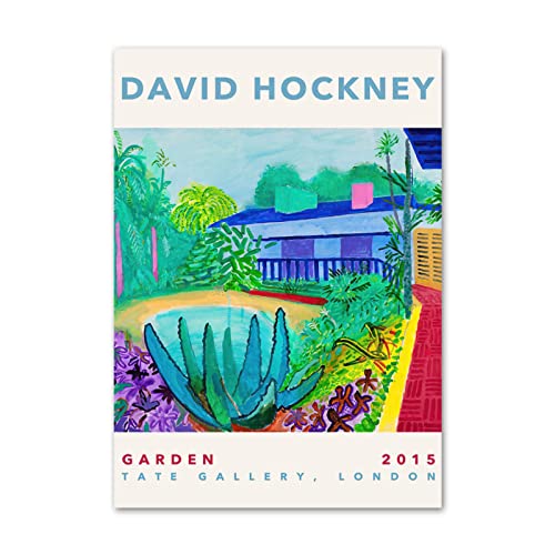 GFMODE Pósteres de David Hockney, arte de pared de David Hockney, pintura en lienzo de primavera colorida, impresiones de David Hockney para decoración del hogar, imagen 50x70cmx1 sin marco