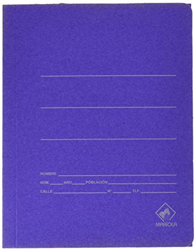 Mariola 944821 - Carpeta de cartón con solapas, tamaño cuarto, color azul