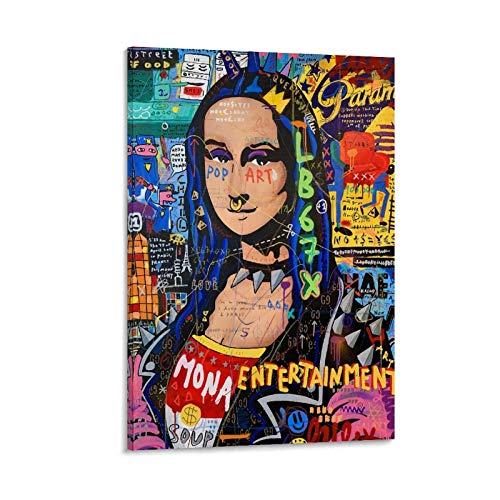 Mona Lisa - Póster abstracto con graffiti (60 x 90 cm)