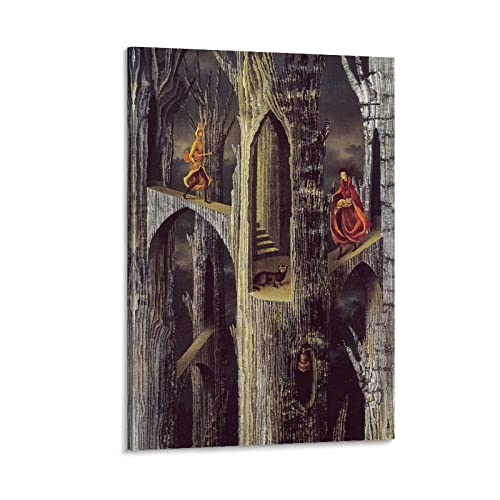 Remedios Varo Arquitectura - Póster decorativo para pared y arte impreso en lienzo para decoración de dormitorio familiar moderno, 60 x 90 cm