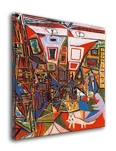 Icolorful Pablo Picasso “Las Meninas” Cuadros Modernos Impresión de Imagen Artística Digitalizada Lienzo Decorativo Para Tu Salón o Dormitorio Listo para colgar(90x108cm 35