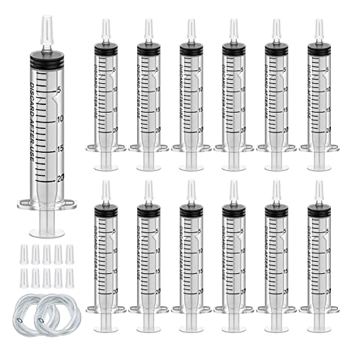 20ml Esteril Jeringa de Plastico Sin Aguja con Tapa, 30Pack Jeringa Desechable, Herramientas de Medición Dispensación de Jeringa para Laboratorios de Mascota,Perfumes,Lubricantes,Sellantes (20ml)