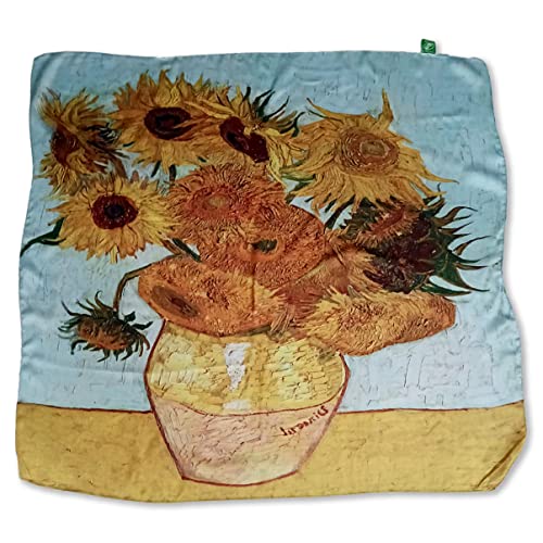 all sas Foulard Misto Seda Impresión Cuadro Van Gogh, multicolor, M