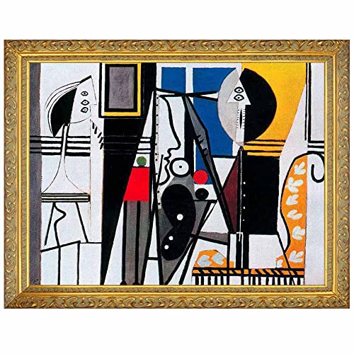 TANEGE Pablo Picasso Cuadro Decorativo Canvas Lienzo Impresión |Obras de Arte Para Paredes Del Hogar Montado En Bastidor De (35x42cm-(13.8x16.5in)