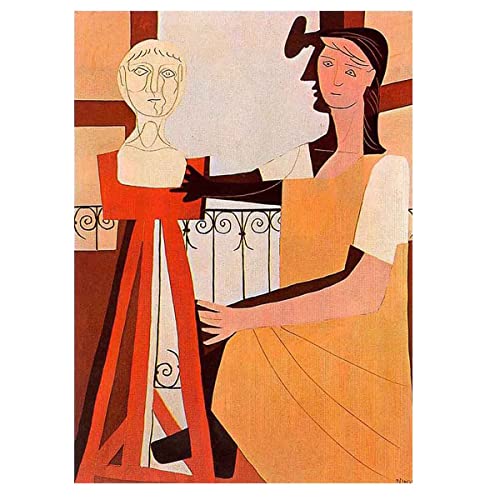 CJJYW Imprimir en Lienzo-Pablo Picasso Impresión Pintura póster Reproducción Decor de Pared Impresión Obras de Arte Pinturas《Escultura》(60x85cm,23.5x33.5in-Sin Marco)