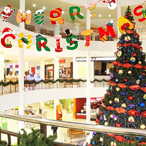 Decoración Dibujos Animados Navidad Diseño de Escena de Navidad Atmósfera Sin Rostro y banderines Tire de Papel Decoración navideña para el Guirnalda Farolillos Feria (Blue, One Size)