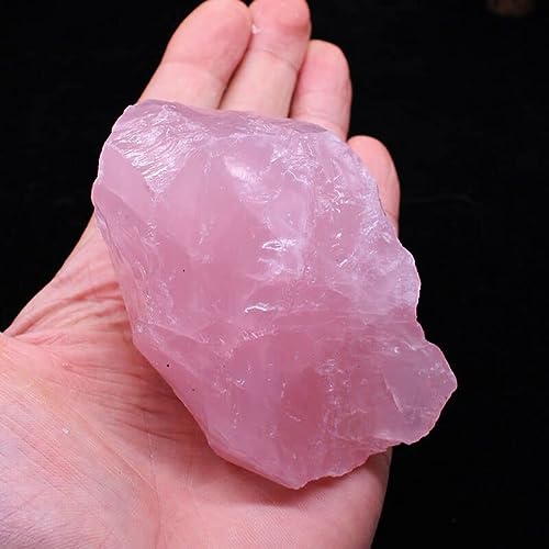KAYRAM Piedra de Cuarzo Rosa Rosa 100% Natural Piedras de Cristal en Bruto Piedra de Roca de espécimen Mineral curativo (Color : Rose Quartz Stone, Size : 1pcs (30-40g))