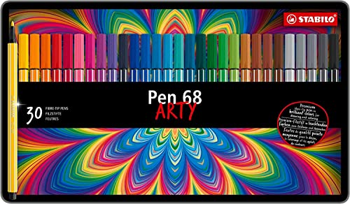 Rotulador STABILO Pen 68 - Caja de metal con 30 colores