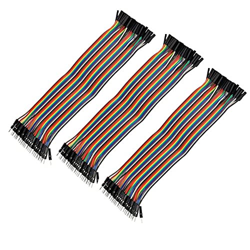 Aihasd 120 PCS 30cm Macho-Hembra Cable Dupont 1P-1P Cable Pasa Corriente para Arduino para Tablero de circuitos