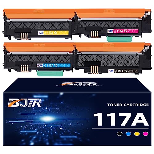 BJTR Toner 117A Toner XXL. Compatible para HP 117A W2070A W2071A W2072A W2073A. Estable Compatible para HP Color Laser MFP 178nw 178nwg 179fnw 179fwg 150nw 150a (Negro Cian Magenta Amarillo)