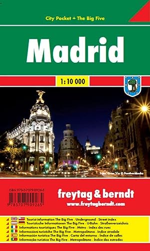 Madrid, plano callejero plastificado de bolsillo. Escala 1:10.000. Freytag & Berndt.: Stadskaart 1:10 000: 106 CP