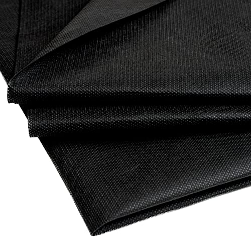 IPEA Tela No Tejida Negra 70 g/m2 TNT - Dimensiones 5 metros x 1 metro - Made in Italy - Tela Multiusos para Costura, Forros, Cojines, Colchones, Manteles, Jardín, Plantas - Color Negro